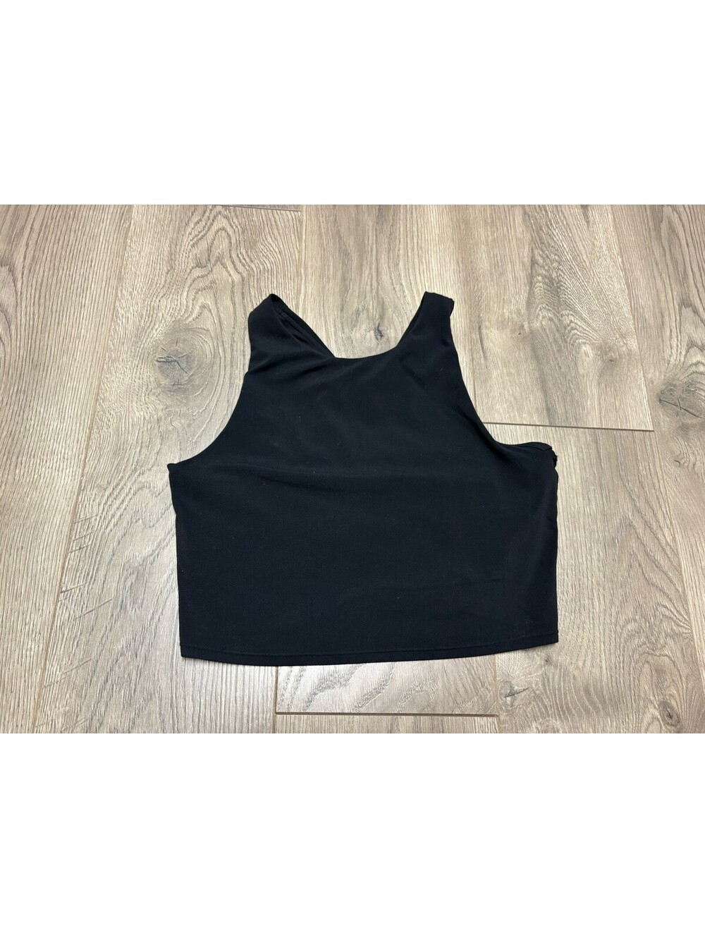 ATHLETA Conscious Crop Bra HIGH NECK Tank Top SIZE Medium Black